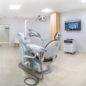 Clean white modern dentistry operatory