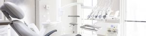 Dental chair and tools in modern office