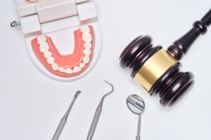 This Image Shows a Courtroom Trial Due to Dental Malpractice.